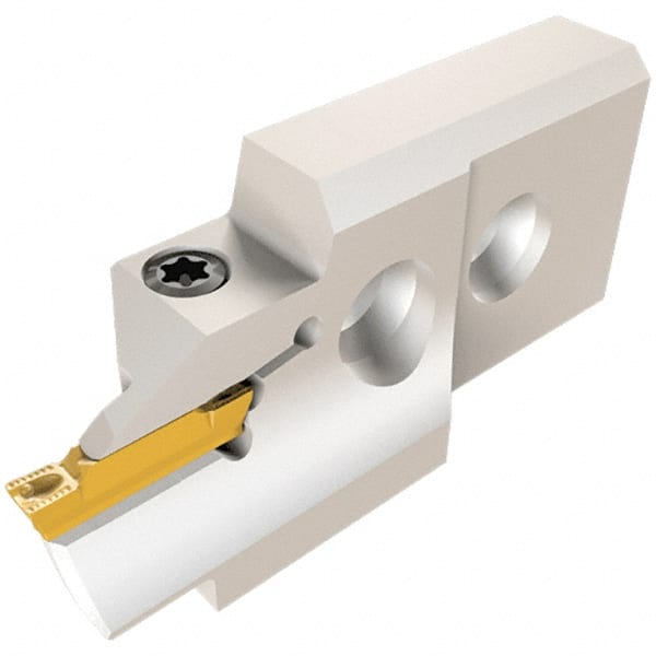 Iscar - 0.118" Groove Width, 2mm Max Depth of Cut, Left Hand Cut, HGAE Indexable Grooving Blade - HGPL Insert Style, Series Heliface - Exact Tooling