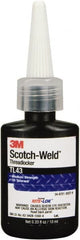 3M - 10 mL, Purple, Medium Strength Liquid Threadlocker - Series TL43, 24 Hour Full Cure Time, Hand Tool Removal - Exact Tooling
