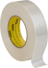 3M - 4" x 60 Yd Clear Rubber Adhesive Packaging Tape - Polyester Film Backing, 7 mil Thick, 380 Lb Tensile Strength, Series 8919MSR - Exact Tooling