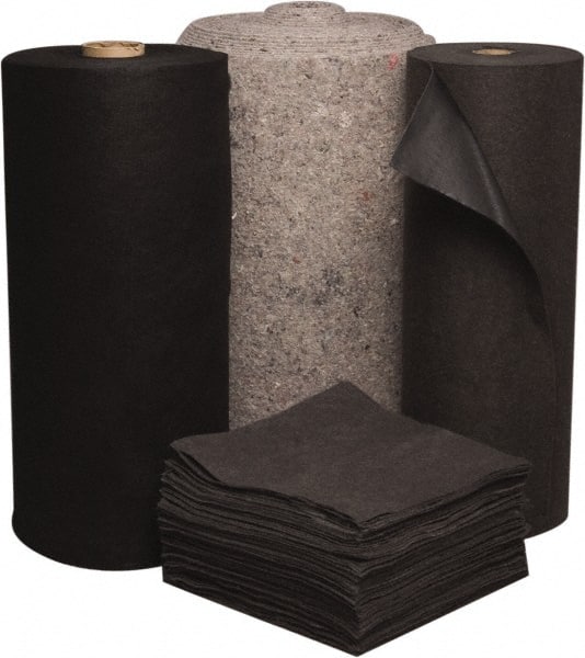 PRO-SAFE - 12 Gal Capacity per Package, Universal Roll - 50' Long x 3' Wide, Polypropylene - Exact Tooling