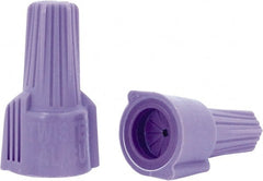 Ideal - 2, 12 (Al) + & 1, 18 (Cu) to 1, 10 (Al) + 2, 10 (Cu) AWG, 600 Volt, Corrosion Resistant, Wing Twist on Wire Connector - Purple, 221°F - Exact Tooling