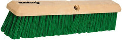 PRO-SOURCE - 24" General Purpose Polypropylene Push Broom - 3" Bristle Length, Plastic Block, Threaded Handle Connection, Handle Sold Separately - Exact Tooling