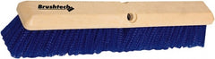 PRO-SOURCE - 18" General Purpose Polypropylene Push Broom - 3" Bristle Length, Plastic Block, Threaded Handle Connection, Handle Sold Separately - Exact Tooling