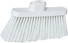 PRO-SOURCE - 10" Wide, White Polypropylene Bristles, Angled Broom - Threaded Handle, 10 Inch Wide Broom, White Bristles, Handle Sold Separately - Exact Tooling