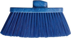 PRO-SOURCE - 10" Wide, Blue Polypropylene Bristles, Angled Broom - Threaded Handle, 10 Inch Wide Broom, Blue Bristles, Handle Sold Separately - Exact Tooling