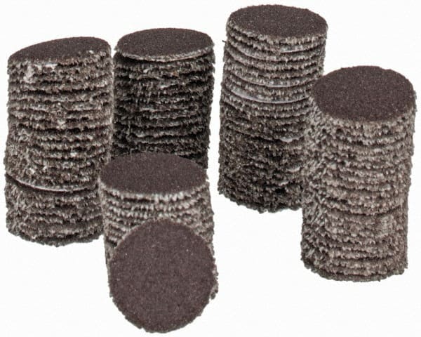 Tru-Maxx - 1/2" Diam, 240 Grit Aluminum Oxide Adhesive PSA Disc - Very Fine Grade, X Weighted Cloth Backing, For Right Angle/Vertical Shaft Portable Grinders - Exact Tooling