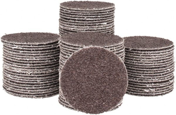 Tru-Maxx - 2" Diam, 36 Grit Aluminum Oxide Adhesive PSA Disc - Very Coarse Grade, X Weighted Cloth Backing, For Right Angle/Vertical Shaft Portable Grinders - Exact Tooling