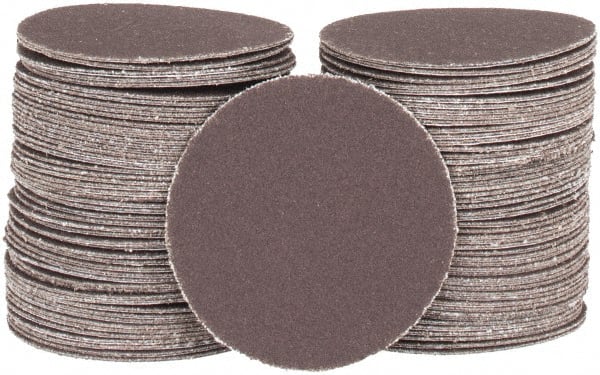 Tru-Maxx - 2" Diam, 320 Grit Aluminum Oxide Adhesive PSA Disc - Extra Fine Grade, X Weighted Cloth Backing, For Right Angle/Vertical Shaft Portable Grinders - Exact Tooling