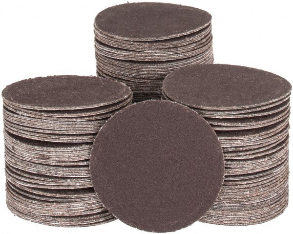 Tru-Maxx - 1-1/2" Diam, 320 Grit Aluminum Oxide Adhesive PSA Disc - Extra Fine Grade, X Weighted Cloth Backing, For Right Angle/Vertical Shaft Portable Grinders - Exact Tooling
