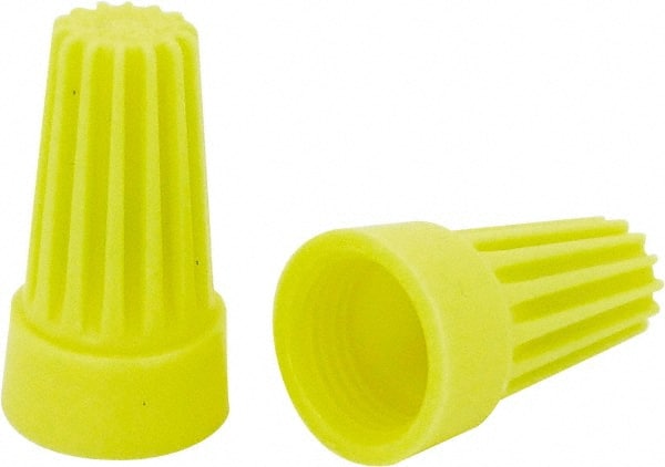 Ideal - 2, 18 to 2, 12 AWG, 600 Volt, Flame Retardant, Standard Twist on Wire Connector - Yellow, 221°F - Exact Tooling