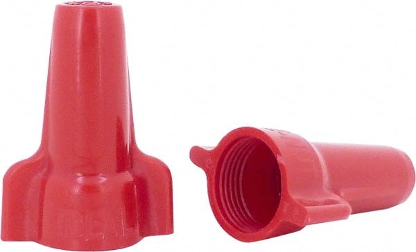 Ideal - 2, 18 to 4, 10 AWG, 600 Volt, Flame Retardant, Wing Twist on Wire Connector - Red, 221°F - Exact Tooling