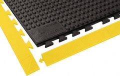 Wearwell - 3' Long x 1' Wide x 5/8" Thick, Anti-Fatigue Modular Matting Tiles - Male & Female, 4 Interlocking Sides, Black, For Dry Areas, Series 503 - Exact Tooling