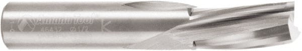 Amana Tool - 1/2" Cutting Diam x 1" Length of Cut, 3 Flute, Downcut Spiral Router Bit - Uncoated, Right Hand Cut, Solid Carbide, 3" OAL x 1/2" Shank Diam, 20° Helix Angle - Exact Tooling