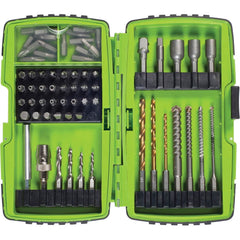 Greenlee - Power & Impact Screwdriver Bit Sets; Point Type: Flat; Hex; Masonry Tip; Nut Driver; Phillips; Spanner; Square; Torx ; Tool Type: Electricians Tool Set ; Bit Type: Bit Holder; Screwdriver Bit Set; Socket Adapter; Nut Driver ; Drive Size: 1/4 ; - Exact Tooling