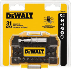 DeWALT - 31 Piece, Screwdriver Tamperproof Bit Set - 3/32, 7/64, 1/8, 9/64, 5/32, 5/16", 2, 2.5, 3, 4mm Hex, T8, T10, T15, T20, T25, T30, T35, T40 Torx, #4, #6, #8, #10 Spanner, #1, #2, #3, #4 Tri-Wing & #6 Clutch Type G - Exact Tooling