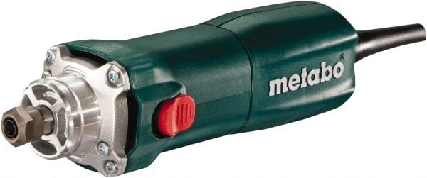 Metabo - 1/4 Inch Collet, 13,000 to 34,000 RPM, lnline, Electric Die Grinder - 6.4 Amp - Exact Tooling
