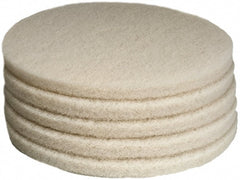 PRO-SOURCE - Polishing Pad - 17" Machine, White Pad, Polyester - Exact Tooling