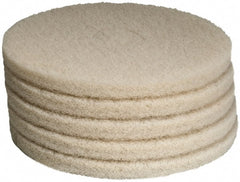 PRO-SOURCE - Polishing Pad - 15" Machine, White Pad, Polyester - Exact Tooling