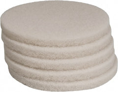 PRO-SOURCE - Polishing Pad - 13" Machine, White Pad, Polyester - Exact Tooling