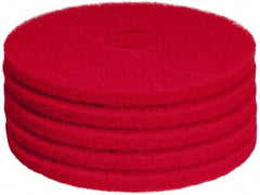 PRO-SOURCE - Polishing Pad - 15" Machine, Red Pad, Polyester - Exact Tooling