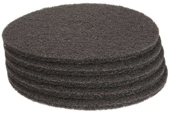 PRO-SOURCE - Stripping Pad - 19" Machine, Black Pad, Polyester - Exact Tooling