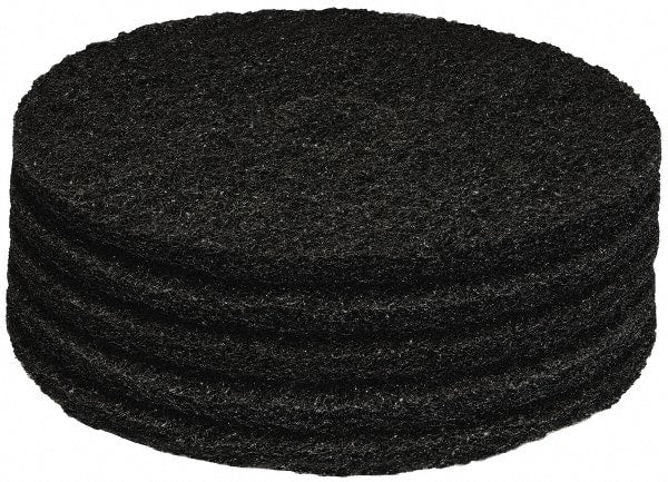 PRO-SOURCE - Stripping Pad - 17" Machine, Black Pad, Polyester - Exact Tooling