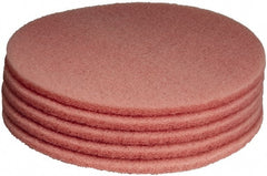 PRO-SOURCE - Polishing Pad - 27" Machine, Pink Pad, Polyester - Exact Tooling