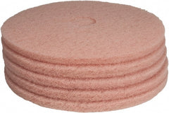PRO-SOURCE - Polishing Pad - 20" Machine, Pink Pad, Polyester - Exact Tooling