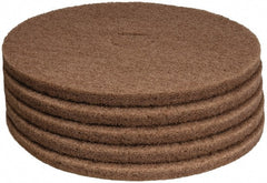 PRO-SOURCE - Polishing Pad - 19" Machine, Tan Pad, Polyester - Exact Tooling