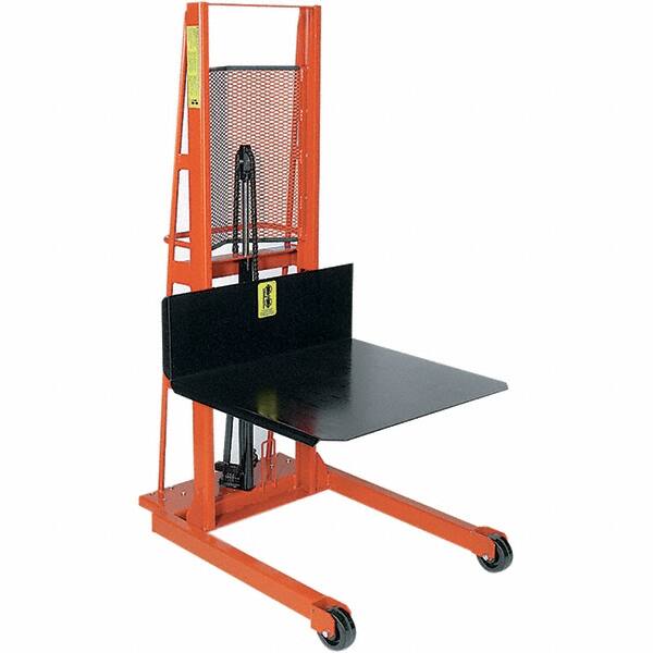 Wesco Industrial Products - 1,000 Lb Capacity, 60" Lift Height, Steel Stacker Manually Operated Lift - Exact Tooling