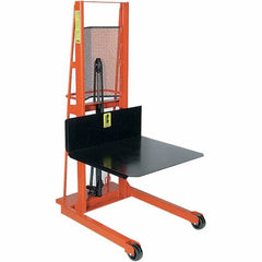 Wesco Industrial Products - 1,000 Lb Capacity, 60" Lift Height, Steel Stacker Manually Operated Lift - Exact Tooling