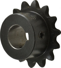 Browning - 14 Teeth, 3/8" Chain Pitch, Chain Size 35, Finished Bore Sprocket - 5/8" Bore Diam, 1.685" Pitch Diam, 1.84" Outside Diam - Exact Tooling