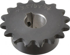Browning - 16 Teeth, 3/8" Chain Pitch, Chain Size 35, Finished Bore Sprocket - 5/8" Bore Diam, 1.922" Pitch Diam, 2.11" Outside Diam - Exact Tooling