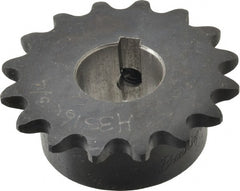 Browning - 16 Teeth, 3/8" Chain Pitch, Chain Size 35, Finished Bore Sprocket - 3/4" Bore Diam, 1.922" Pitch Diam, 2.11" Outside Diam - Exact Tooling