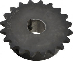 Browning - 20 Teeth, 3/8" Chain Pitch, Chain Size 35, Finished Bore Sprocket - 5/8" Bore Diam, 2.397" Pitch Diam, 2.59" Outside Diam - Exact Tooling