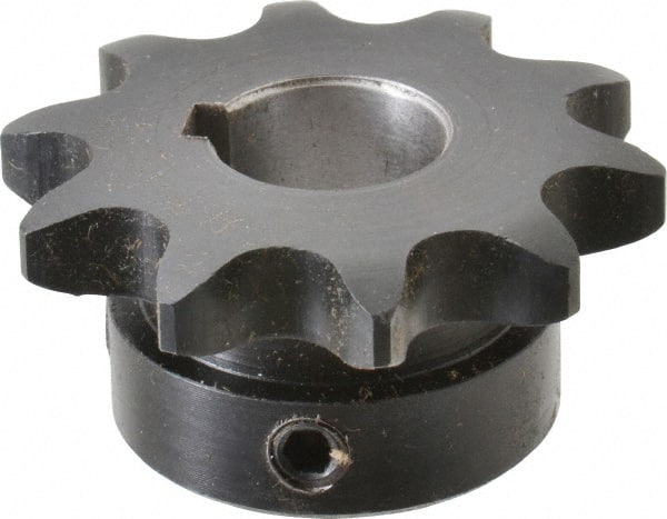 Browning - 10 Teeth, 1/2" Chain Pitch, Chain Size 40, Finished Bore Sprocket - 5/8" Bore Diam, 1.618" Pitch Diam, 1.84" Outside Diam - Exact Tooling