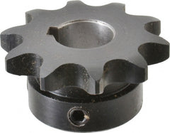 Browning - 10 Teeth, 1/2" Chain Pitch, Chain Size 40, Finished Bore Sprocket - 5/8" Bore Diam, 1.618" Pitch Diam, 1.84" Outside Diam - Exact Tooling