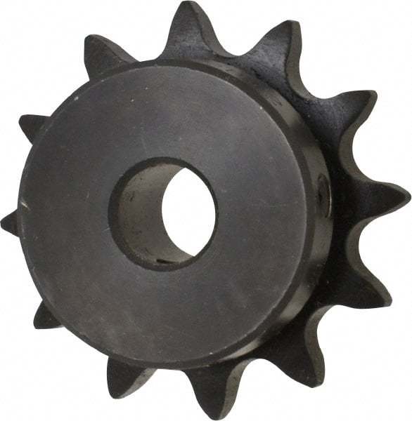 Browning - 12 Teeth, 1/2" Chain Pitch, Chain Size 40, Finished Bore Sprocket - 1/2" Bore Diam, 1.775" Pitch Diam, 2.17" Outside Diam - Exact Tooling