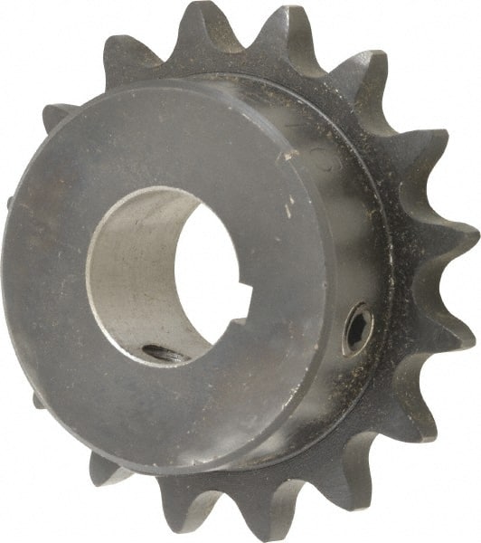 Browning - 16 Teeth, 1/2" Chain Pitch, Chain Size 40, Finished Bore Sprocket - 7/8" Bore Diam, 2-9/16" Pitch Diam, 2.8" Outside Diam - Exact Tooling