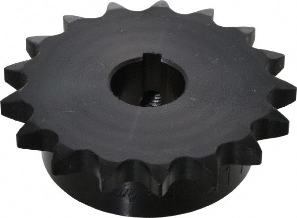 Browning - 17 Teeth, 1/2" Chain Pitch, Chain Size 40, Finished Bore Sprocket - 3/4" Bore Diam, 2.721" Pitch Diam, 2.96" Outside Diam - Exact Tooling