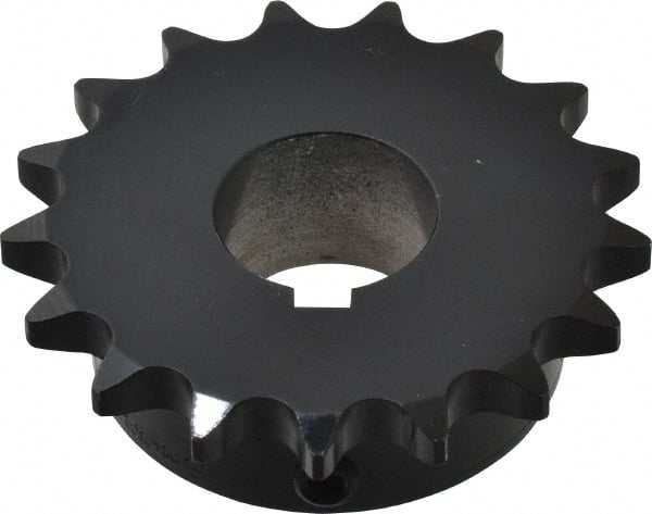 Browning - 17 Teeth, 1/2" Chain Pitch, Chain Size 40, Finished Bore Sprocket - 1" Bore Diam, 2.721" Pitch Diam, 2.96" Outside Diam - Exact Tooling