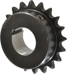 Browning - 20 Teeth, 1/2" Chain Pitch, Chain Size 40, Finished Bore Sprocket - 1-1/4" Bore Diam, 3.196" Pitch Diam, 3.45" Outside Diam - Exact Tooling