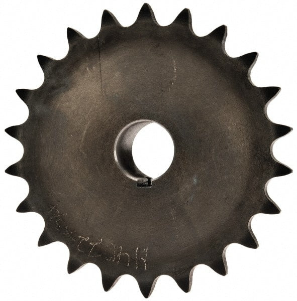 Browning - 22 Teeth, 1/2" Chain Pitch, Chain Size 40, Finished Bore Sprocket - 3/4" Bore Diam, 3.513" Pitch Diam, 3-3/4" Outside Diam - Exact Tooling