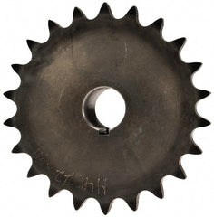 Browning - 22 Teeth, 1/2" Chain Pitch, Chain Size 40, Finished Bore Sprocket - 3/4" Bore Diam, 3.513" Pitch Diam, 3-3/4" Outside Diam - Exact Tooling