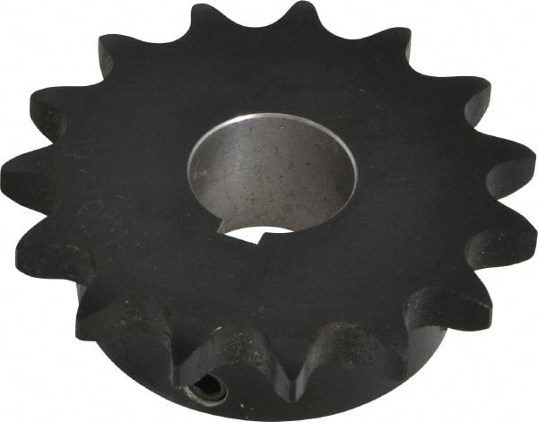 Browning - 15 Teeth, 5/8" Chain Pitch, Chain Size 50, Finished Bore Sprocket - 1" Bore Diam, 3" Pitch Diam, 3.32" Outside Diam - Exact Tooling