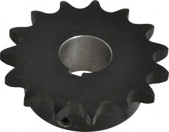 Browning - 15 Teeth, 5/8" Chain Pitch, Chain Size 50, Finished Bore Sprocket - 1" Bore Diam, 3" Pitch Diam, 3.32" Outside Diam - Exact Tooling