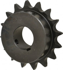 Browning - 16 Teeth, 5/8" Chain Pitch, Chain Size 50, Finished Bore Sprocket - 1-1/8" Bore Diam, 3.204" Pitch Diam, 3.52" Outside Diam - Exact Tooling