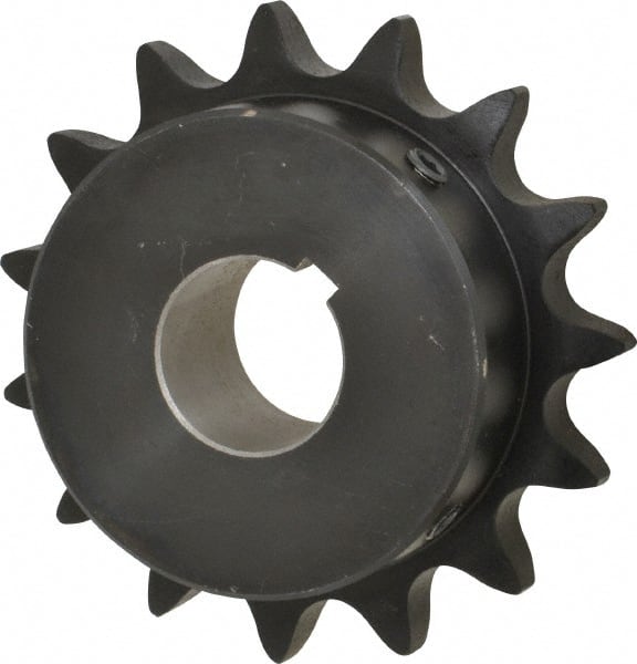 Browning - 15 Teeth, 3/4" Chain Pitch, Chain Size 60, Finished Bore Sprocket - 1-1/8" Bore Diam, 3.607" Pitch Diam, 3.98" Outside Diam - Exact Tooling