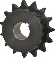 Browning - 15 Teeth, 3/4" Chain Pitch, Chain Size 60, Finished Bore Sprocket - 1-1/8" Bore Diam, 3.607" Pitch Diam, 3.98" Outside Diam - Exact Tooling
