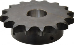 Browning - 16 Teeth, 3/4" Chain Pitch, Chain Size 60, Finished Bore Sprocket - 1-1/8" Bore Diam, 3-27/32" Pitch Diam, 4.22" Outside Diam - Exact Tooling